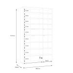 Armadio multiuso Medea 6 ante colore rovere 109.2x34.9xH191.9 cm.