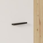 Armadio multiuso Teodoro 2 ante con portascope struttura rovere e 1 anta bianco