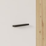 Armadio multiuso Teodoro 2 ante con ripiani struttura rovere e 1 anta bianco