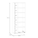 Armadio multiuso Teodoro 2 ante con ripiani struttura rovere e 1 anta nero