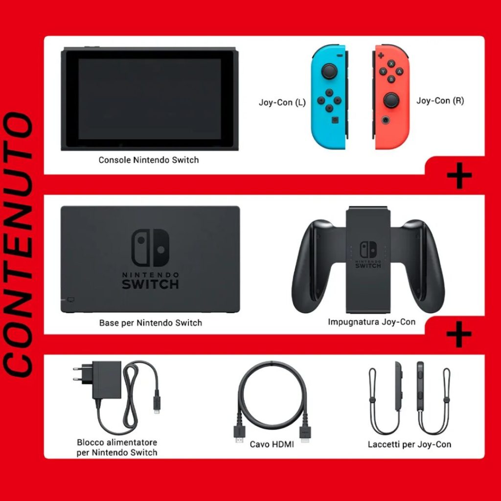 Console Switch NINTENDO Rosso Neon/Blu Neon - 10010738