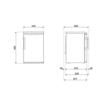 Mini Frigo Smeg Frigobar 120 Litri Inox - FA120ES