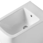 Bidet a pavimento filo muro FB54D in ceramica 54x36x42H cm bianco