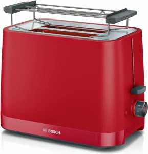 Tostapane Bosch 2 Fette Potenza 950 Watt Funzione Scongelamento e Riscalda colore Rosso - TAT3M124