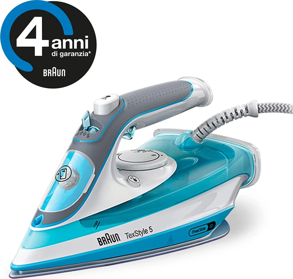 Braun Ferro da Stiro a Vapore Potenza 2600 Watt Funzione Vapore Verticale Sistema Anticalcare - SI5006BL