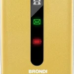Brondi President - Telefono Cellulare Dual SIM Display 3" Batteria 800 mAh Fotocamera con Radio FM e Bluetooth Colore Oro - 10275074