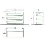 Camera da letto Aria con armadio 6 ante battenti con specchio in bianco spatolato neve e letto matrimoniale Ascoli grigio