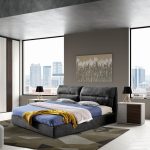 Camera da letto Cecilia grigio frassinato con inserti noce scuro