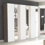 Camera da letto Denise bianco olmo e armadio con specchi