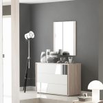 Camera da letto Denise bianco olmo e armadio con specchi