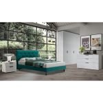 Camera da letto Follia bianco portland e maniglie antracite