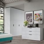 Camera da letto Follia bianco portland e maniglie antracite
