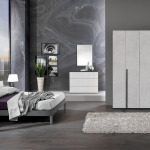 Camera da letto Manitoba grigio cemento