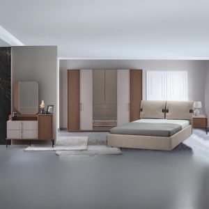 Camera da letto Vega colore dolunay beige e kaplan 321