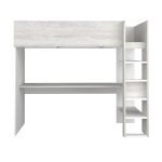 Cameretta 2278 con letto a soppalco con scrivania sottostante colore bianco e bianco consumato