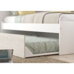 Cameretta a ponte 6006 con letto estraibile e armadio colore bianco consumato e bianco reversibile