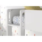 Cameretta con letto a castello con cassettoni e armadio reversibile colore rovere e bianco