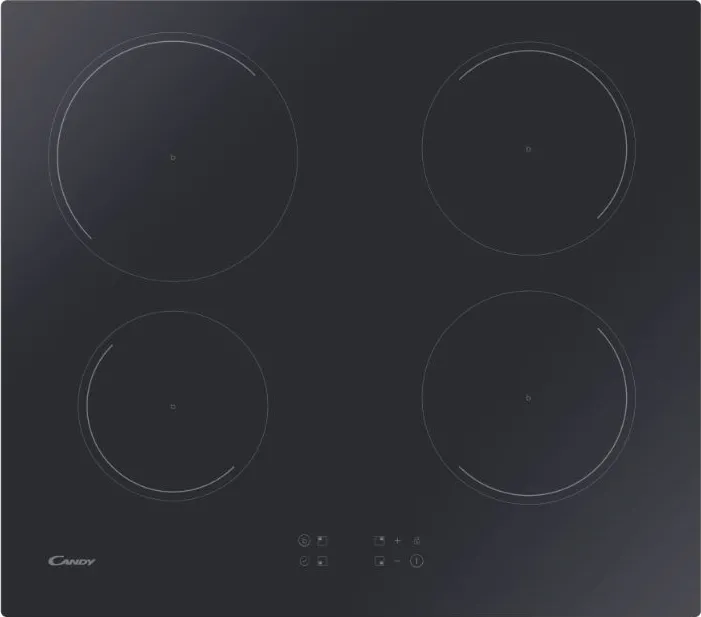 Piano Cottura Candy Induzione 4 Fuochi 59 cm Vetroceramica colore Nero - Idea KRCDJ642