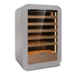 Cantinetta Vinarius 40 ventilato con 5 mensole in legno con guide telescopiche in colore grigio classe G
