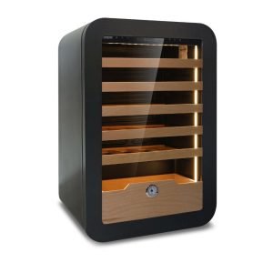 Cantinetta Vinarius 40 ventilato con 5 mensole in legno con guide telescopiche in colore nero classe G