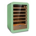 Cantinetta Vinarius 40 ventilato con 5 mensole in legno con guide telescopiche in colore verde classe G