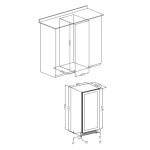 Cantinetta incasso ventilato DW170F1T con maniglia integrata 1 zona di temperatura 105 bottiglie nero classe G