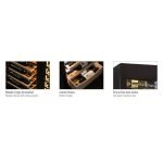 Cantinetta incasso ventilato DW170F2T con maniglia integrata 2 zone di temperatura 105 bottiglie nero classe G