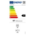 Cantinetta incasso ventilato DW242THK apertura push&pull ammortizzato 24 bottiglie nero classe F
