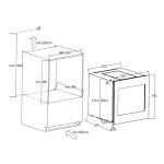 Cantinetta incasso ventilato DW242THK apertura push&pull ammortizzato 24 bottiglie nero classe F