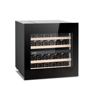 Cantinetta incasso ventilato DW242THK apertura push&pull ammortizzato 24 bottiglie nero classe F