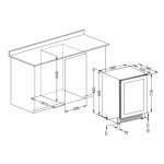 Cantinetta incasso ventilato DW46G2T con maglia esterna 46 bottiglie nero classe G