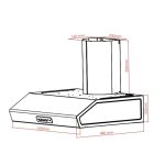 Cappa Samet Maestrale 90 con camino 90 cm 1 motore inox