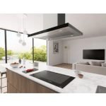 Cappa a isola Franke FTLN I 90 cm in acciaio inox satinato e cristallo nero classe A+