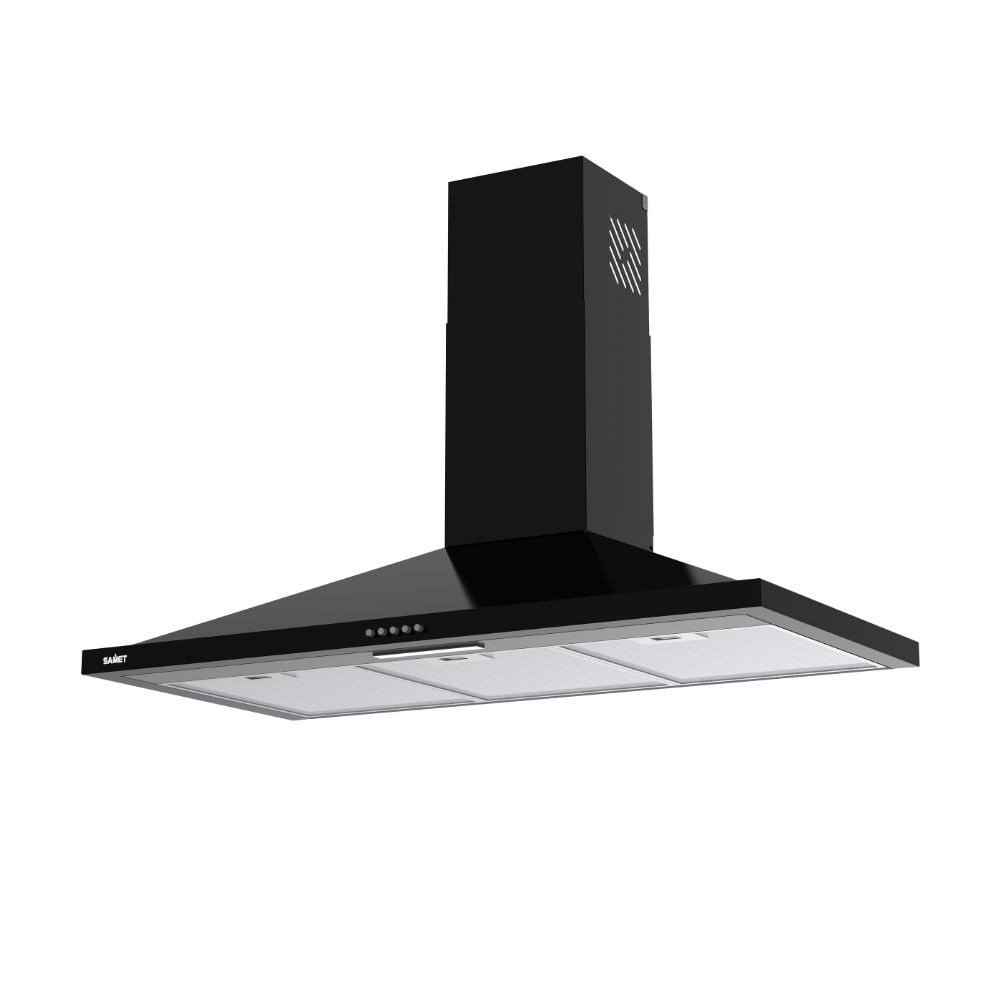 Cappa a piramide 90 cm Eolo 90 nera Samet