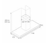 Cappa ad isola Bertazzoni KGI120CONXA 120 cm. inox classe A