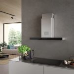 Cappa aspirante a parete Faber Air Hub Stilo Glass Comfort 90 cm. classe A+ inox e vetro nero