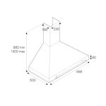 Cappa camino Bertazzoni K100HERCRA da 100 cm. in inox e crema classe A