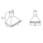 Cappa camino Bertazzoni K90HERCRA 90 cm inox e crema classe A