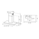 Cappa da parete Bertazzoni KT90P1XV 90 cm. 1 motore 3 velocità inox classe B
