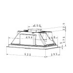 Cappa incasso sottopensile Samet Gruppo Basic 52 luce led 3 livelli velocità inox classe C