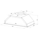 Cappa integrata sottopensile Samet Gruppo52 New luce led 3 livelli velocità inox classe D