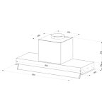 Cappa integrata sottopensile Samet Kripto90 luce led 3 livelli velocità colore nero classe D