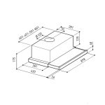 Cappa integrata sottopensile Tecnowind Slim 90 luce a led 3 livelli velocità verniciata grigio con frontalino inox