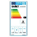 Cappaintegrata Samet New Slim sottopensile potenza aspirante 250 m3/h luce led 60 nero con frontalino inox