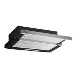 Cappaintegrata Samet New Slim sottopensile potenza aspirante 250 m3/h luce led 60 nero con frontalino inox