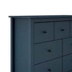 Cassettiera Misti con 4 cassettoni e 3 cassettini in legno massiccio blu