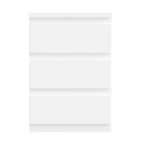 Cassettiera Morgan 3 cassetti 41.8 x H 61.5 x 32.2 cm colore bianco
