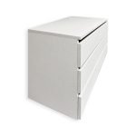 Cassettiera interna 3 cassetti colore bianco 87.3x51xH48.5 cm.
