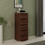 Cassettiera noce antico 5 cassetti 47x40x127H