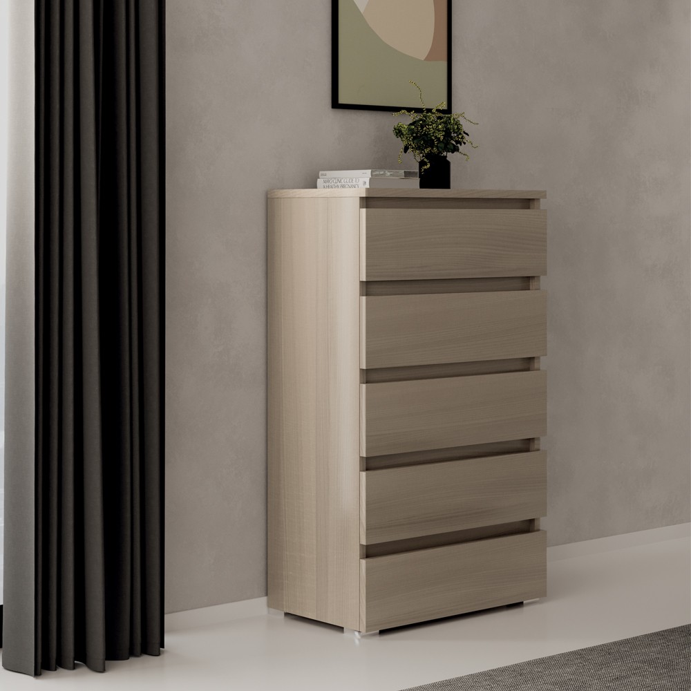 Cassettiera olmo 5 cassetti 75x40x127H